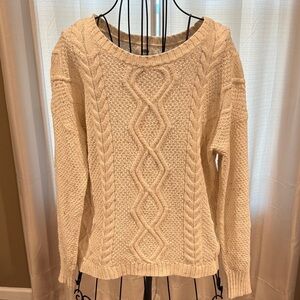Old Navy Textured Knit Sweater in Cream